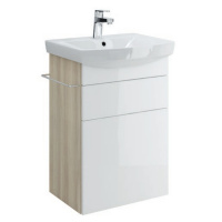 Тумба с раковиной Cersanit Smart SU-SMA-CA50/Wh 50 белый/светлый ясень