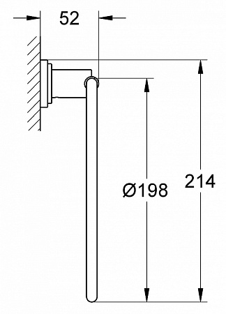 Полотенцедержатель Grohe Atrio 40307BE0 кольцо, хром/серебро
