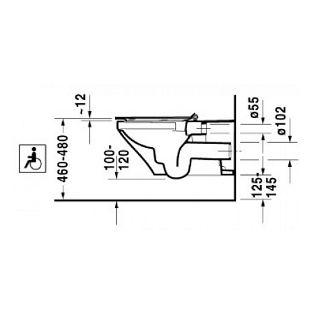 Чаша для унитаза подвесного Duravit DuraStyle 2559090000
