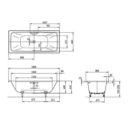 Ванна стальная Kaldewei Cayono Duo 725 272500010001 180х80 см
