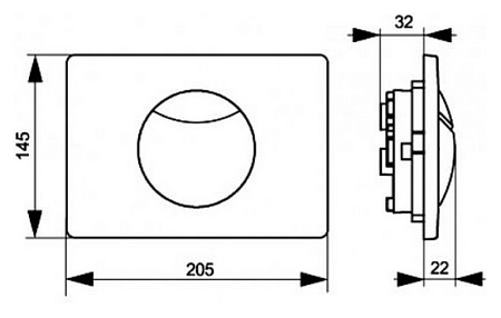 Кнопка смыва Sanit S703 16.703.D2.0015 бронза