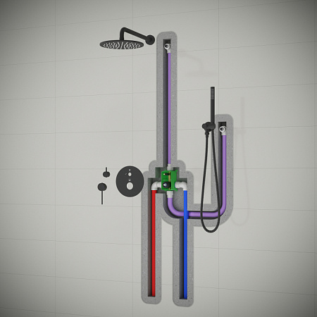 Душевой комплект Timo Saona SX-2369/16SM белый матовый