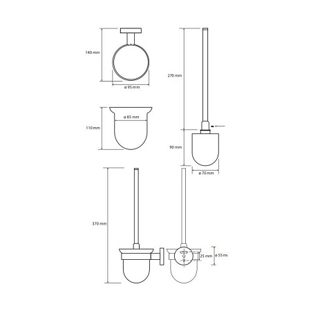 Ершик Bemeta Sablo 160113017 золото матовое