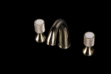 Смеситель Boheme Royal Cristal 297-Royal/CRST для раковины, золото