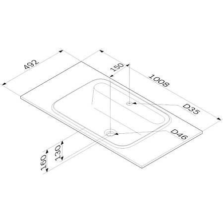 Раковина Am.Pm Func M8FWPC1000WM 100