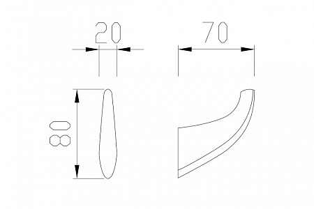 Крючок ABBER Nord AA1550 хром