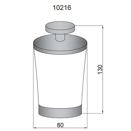 Стакан Boheme 10216 для ватных дисков, хром