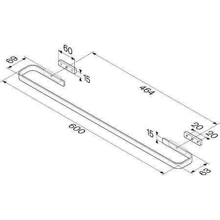 Полотенцедержатель Am.Pm Func A8F346400 60 хром