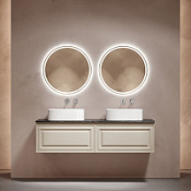 Мебель для ванной со столешницей Sancos Very 160 VR80CE+TT160A1 Beige Soft/Black Sky