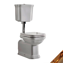 Унитаз с низким бачком Kerasan Waldorf 411601 c кнопкой, золото Унитаз с низким бачком Kerasan Waldorf 411601 c кнопкой, золото