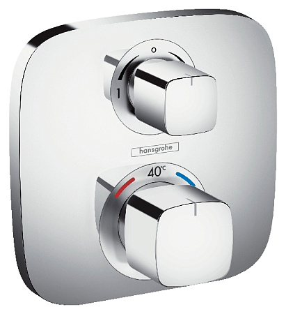 Термостат Hansgrohe Ecostat E 15708000 для ванны с душем, с запорным вентилем, хром