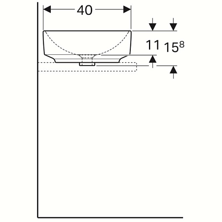 Раковина Geberit Variform 500.779.01.2 55х40 белый