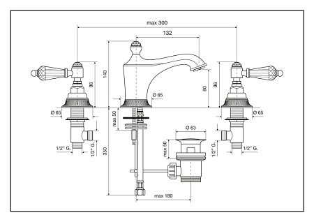 Смеситель Emmevi The One 98033LCSWNEOR для раковины, золото