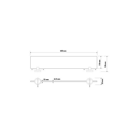 Полка Bemeta Dark 104102040