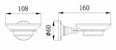 Мыльница стеклянная RUSH Corsica CO42411 хром