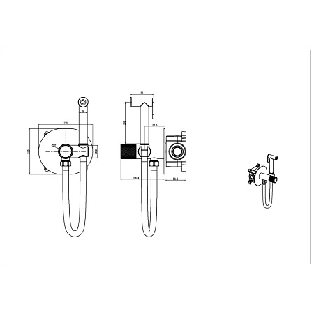 Гигиенический душ со смесителем Boheme Tech 157-CR хром