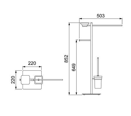 Стойка в ванную комнату Timo Selene 10085/00 хром