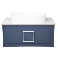 Тумба с раковиной La Fenice Cubo FNC-01-CUB-BG-80 Blu Grigio, столешница Gray Structural