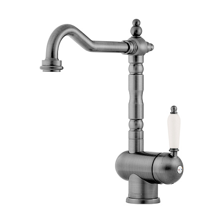 Смеситель Omoikiri Kyoto-SI 4994297 для кухонной мойки, античное серебро