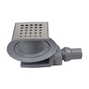 Душевой трап Pestan Drops 15х15 1 выход, низкий, хром глянцевый