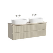 Тумба с раковиной и столешницей Sancos Snob R 140 SNR70CE+TT140A2 Beige Soft/Kreman