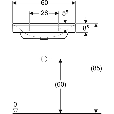 Раковина Geberit Xeno2 500.530.01.1 60 белая