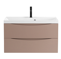 Тумба с раковиной BelBagno Marino MARINO-900-2C-SO-CL-P + BB900/450-LV-MR-AST 90 capucino lucido