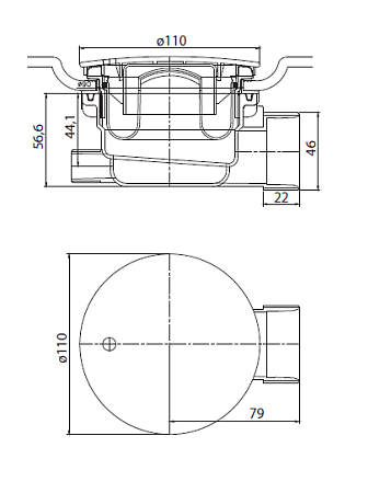 Сифон для поддонов Cezares CZR-01-90 хром