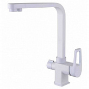 Смеситель Zorg Sanitary ZR 334 YF-WHITE для кухонной мойки, белый