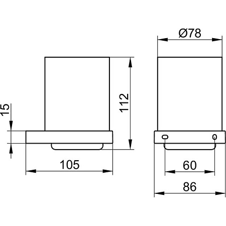 Стакан Keuco Edition 90 Square 19150019000 хром