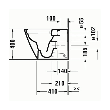 Унитаз приставной Duravit D-Neo 2003090000
