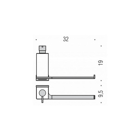 Полотенцедержатель Colombo Look B1674.BM с дозатором, белый матовый