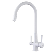Смеситель Lemark Comfort LM3075W для кухонной мойки, белый