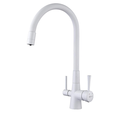 Смеситель Lemark Comfort LM3075W для кухонной мойки, белый