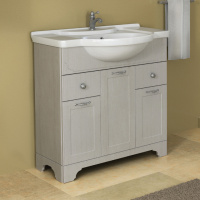 Тумба с раковиной Dreja Antia 99.0404 85 капучино, 2 ящика, 3 дверки