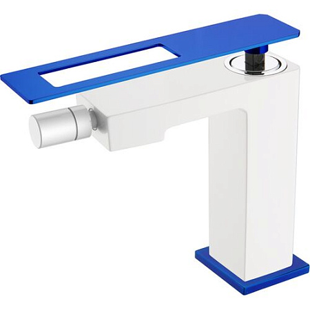 Смеситель Boheme Q 146-WUW для биде, белый/синий