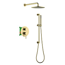 Душевой комплект Timo Saona SX-2309/17SM золото матовое Душевой комплект Timo Saona SX-2309/17SM золото матовое