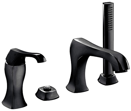 Смеситель Emmevi Ares 76120NEO для ванны с душем, черный матовый