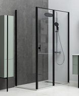 Душевой уголок Allen Brau Priority 3.31030.BBA + 3.31045.BBA 100x90 черный браш