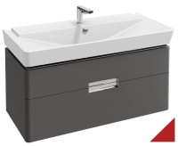 Тумба с раковиной Jacob Delafon Reve 100 см, 2 ящика, красный винил