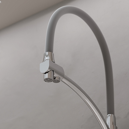 Смеситель для кухонной мойки Sancos Eri SC4001CH хром/серый