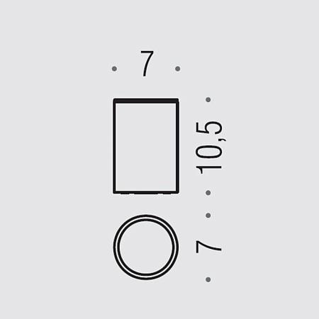 Стакан настольный Colombo Mini W4941.HPS1 нержавеющая сталь