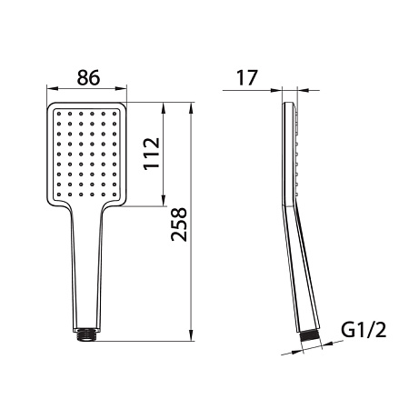 Душевая лейка IDDIS Slide SLI1F0Gi18 графит