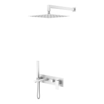 Душевой комплект Boheme Qubic 474-MW для ванны, белый матовый Душевой комплект Boheme Qubic 474-MW для ванны, белый матовый