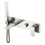 Смеситель Boheme Qubic 474-2-NB для ванны с душем, никель брашированный