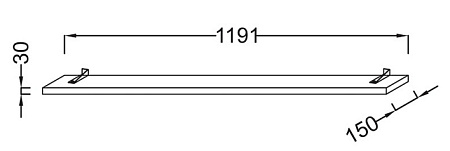 Светильник Jacob Delafon Struktura EB1219-N18 120 см