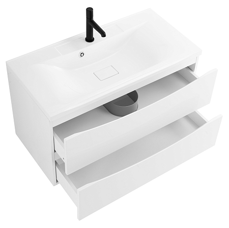 Тумба с раковиной BelBagno Marino MARINO-1000-2C-SO-BL-P 100 bianco lucido