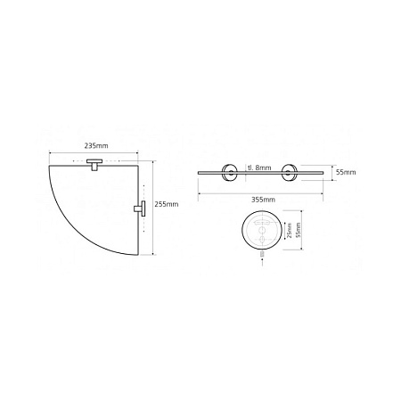 Полка Bemeta Omega 104102012 угловая