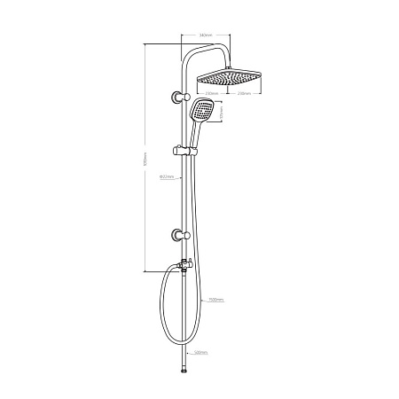 Душевая стойка Dorff Norma D0712000 хром
