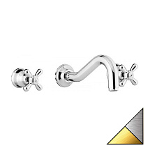 Смеситель Emmevi Deco Classic 12055CO для кухонной мойки, хром/золото Смеситель Emmevi Deco Classic 12055CO для кухонной мойки, хром/золото